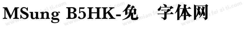 MSung B5HK字体转换